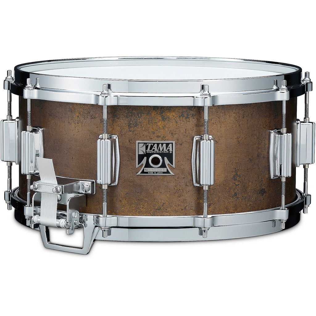 Tama 50th Mastercraft Bell Brass Snare Drum "The Terminator" - 6.5 inches x 14 inches, Aged Verdigris Patina