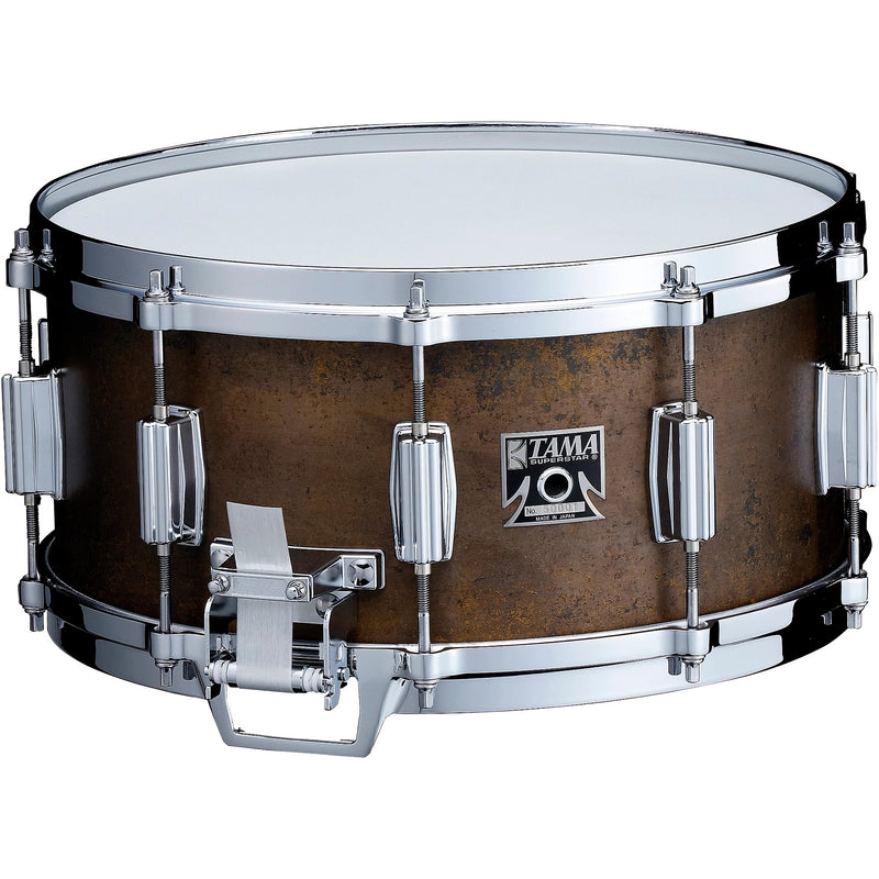 Tama 50th Mastercraft Bell Brass Snare Drum "The Terminator" - 6.5 inches x 14 inches, Aged Verdigris Patina