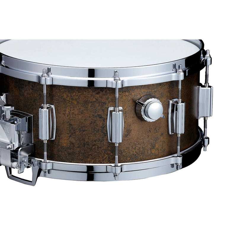 Tama 50th Mastercraft Bell Brass Snare Drum "The Terminator" - 6.5 inches x 14 inches, Aged Verdigris Patina