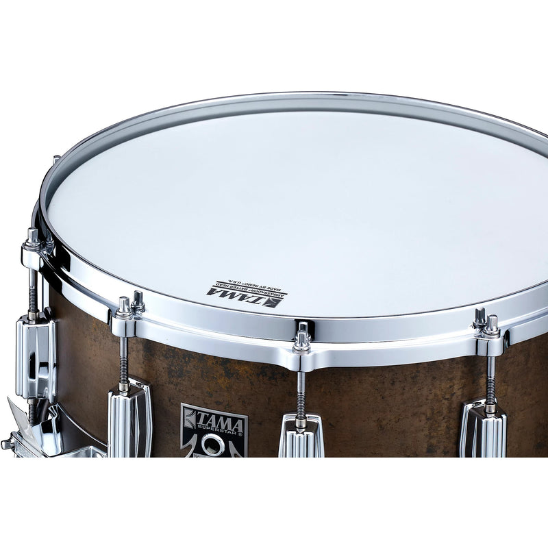 Tama 50th Mastercraft Bell Brass Snare Drum "The Terminator" - 6.5 inches x 14 inches, Aged Verdigris Patina