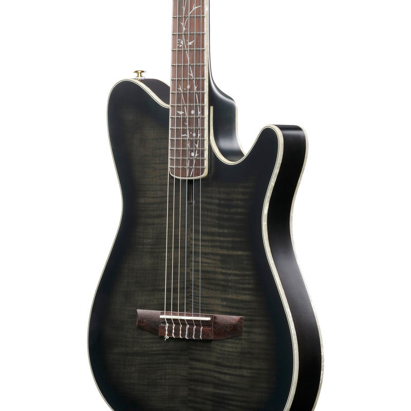 Ibanez TOD20FMN Tim Henson Signature Nylon-String Acoustic-Electric — Black Burst Fade Low Gloss