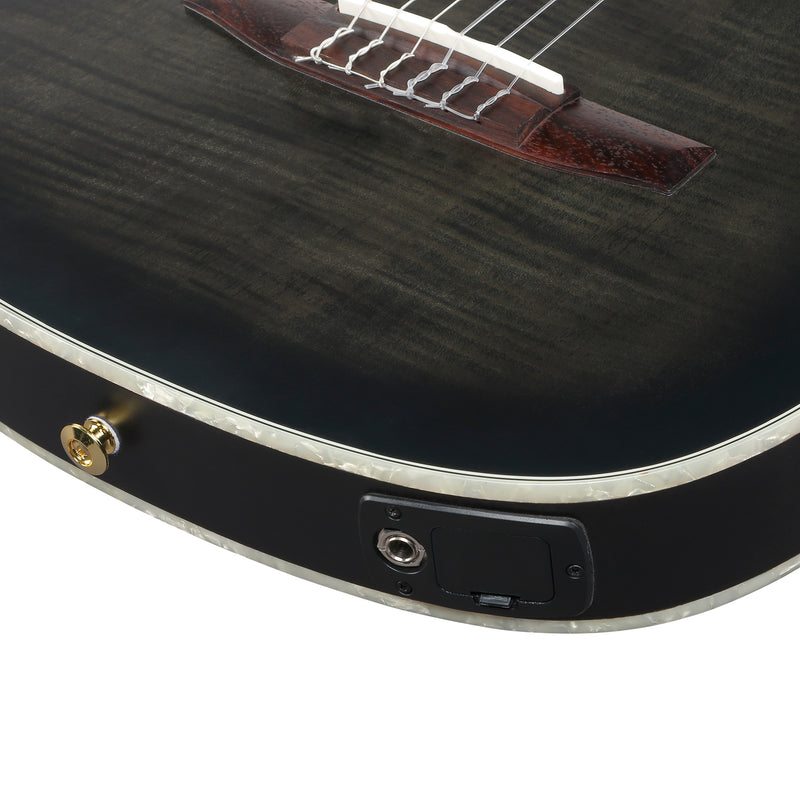 Ibanez TOD20FMN Tim Henson Signature Nylon-String Acoustic-Electric — Black Burst Fade Low Gloss