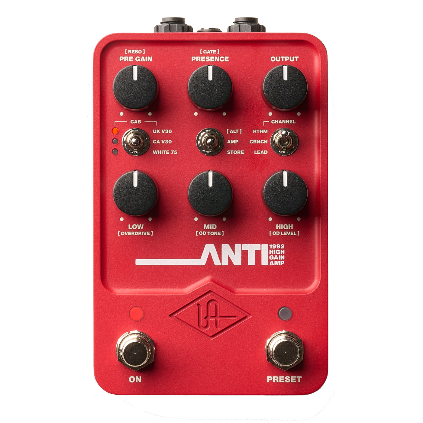 ua guitar pedals Universal Audio ANTI 1992 High Gain Amp Overdrive and Preamp Pedal New