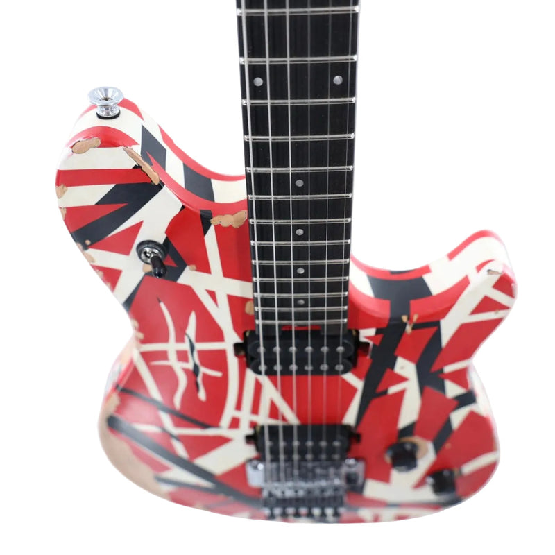 EVH Limited Edition Wolfgang Special Striped Series Guitar w/ Gig Bag - Red Black and White Aged