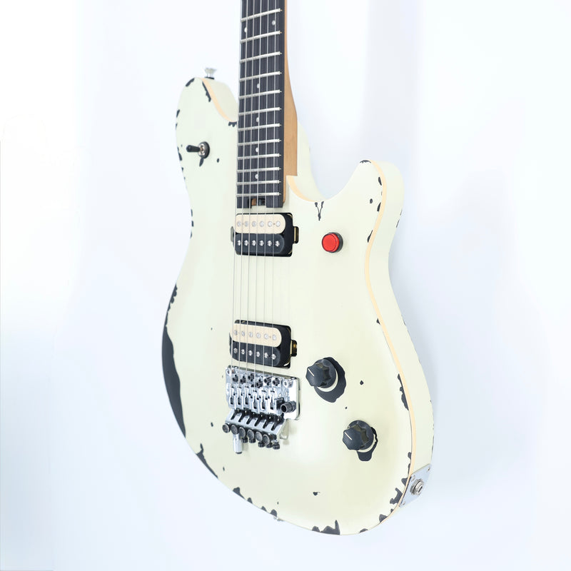 EVH Limited Edition Wolfgang Special Striped Series Guitar w/ Gig Bag - Distressed Ivory