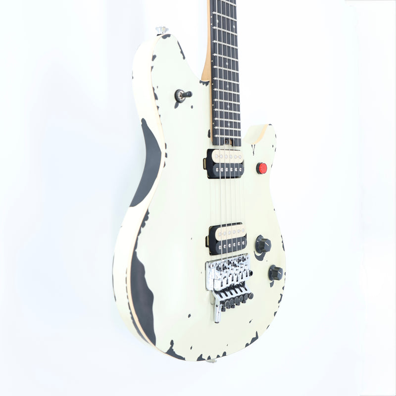 EVH Limited Edition Wolfgang Special Striped Series Guitar w/ Gig Bag - Distressed Ivory