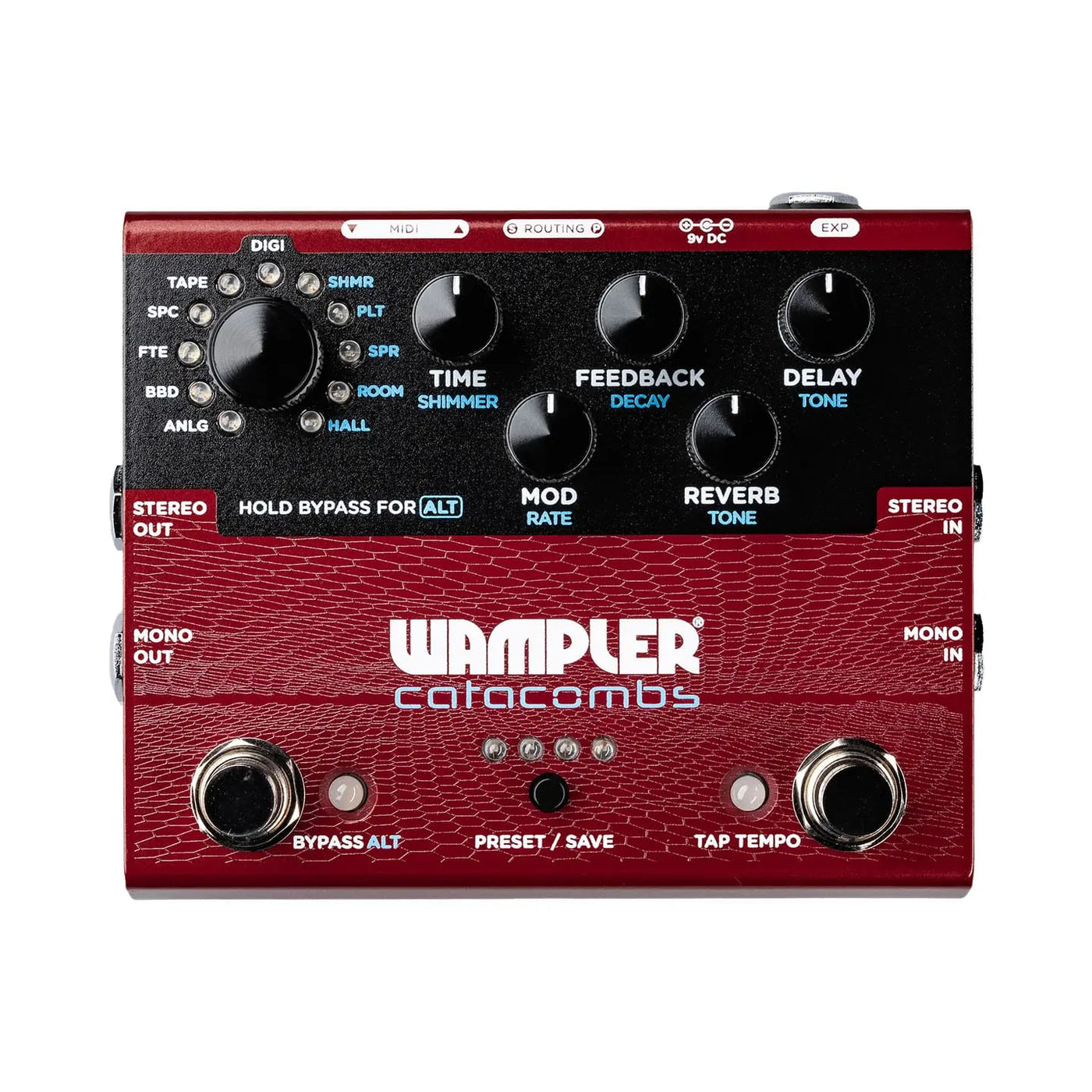 first delay pedal Wampler Catacombs Reverb and Delay Pedal New