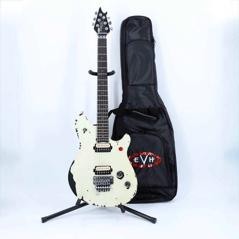 EVH Limited Edition Wolfgang Special Striped Series Guitar w/ Gig Bag - Distressed Ivory
