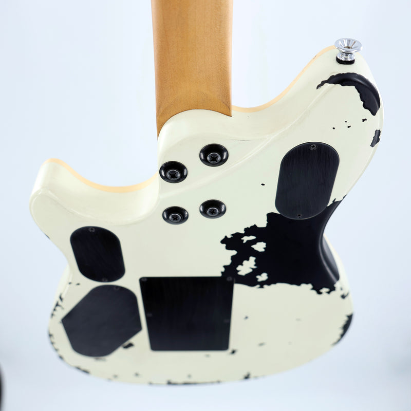 EVH Limited Edition Wolfgang Special Striped Series Guitar w/ Gig Bag - Distressed Ivory