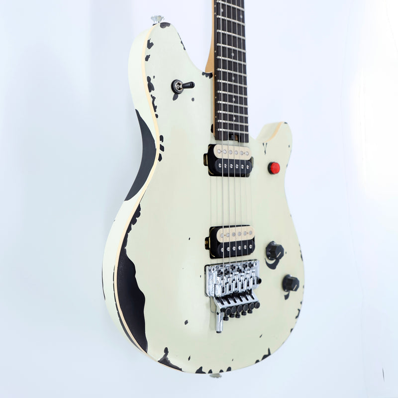 EVH Limited Edition Wolfgang Special Striped Series Guitar w/ Gig Bag - Distressed Ivory
