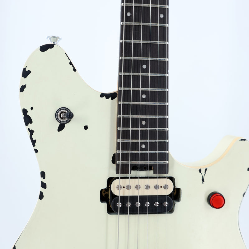 EVH Limited Edition Wolfgang Special Striped Series Guitar w/ Gig Bag - Distressed Ivory