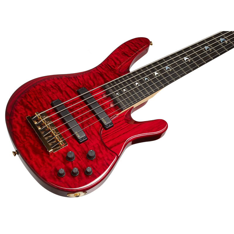Yamaha John Patitucci Signature TRB 6-String Bass w/ Hardshell Case - Translucent Dark Red
