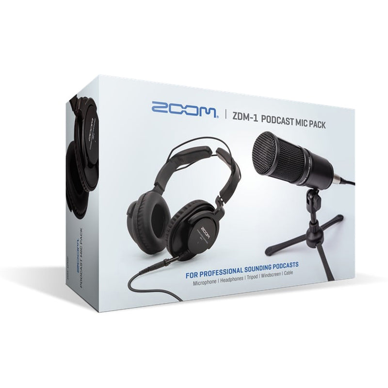 Zoom ZDM-1 Podcast Microphone and Headphone Bundle