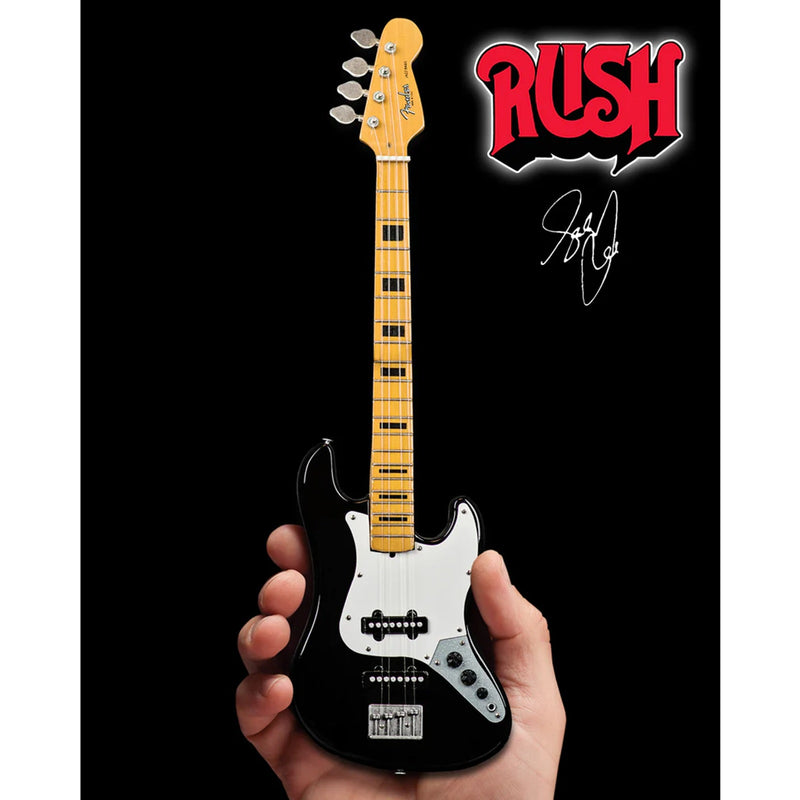 Axe Heaven Geddy Lee Fender Jazz Bass with Black Inlays Mini Guitar Replica