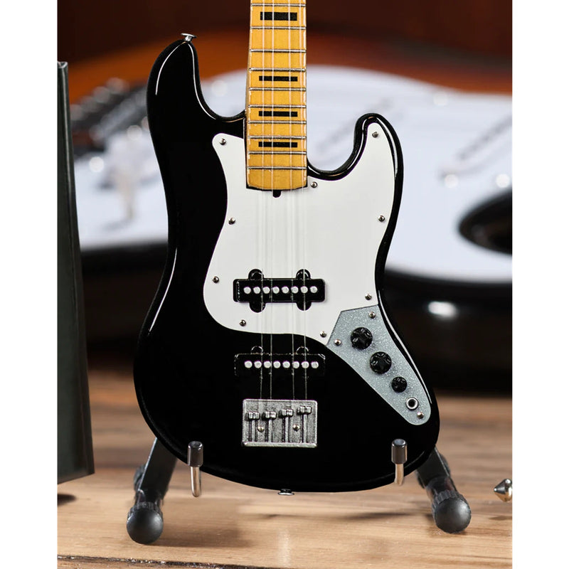 Axe Heaven Geddy Lee Fender Jazz Bass with Black Inlays Mini Guitar Replica