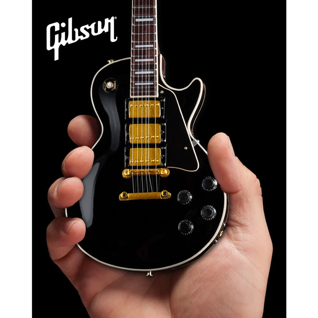 Axe Heaven Gibson Les Paul Custom Ebony Mini Guitar Replica