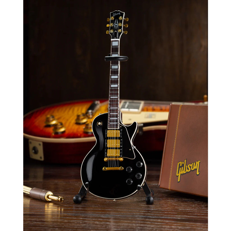 Axe Heaven Gibson Les Paul Custom Ebony Mini Guitar Replica