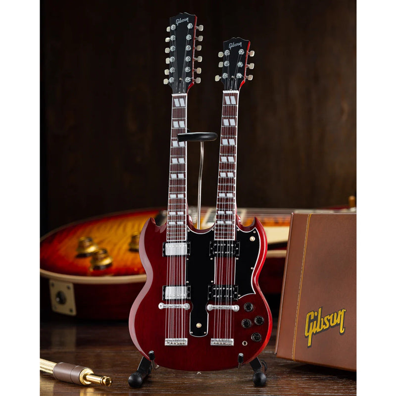 Axe Heaven Gibson SG EDS-1275 Doubleneck Cherry Mini Guitar Replica