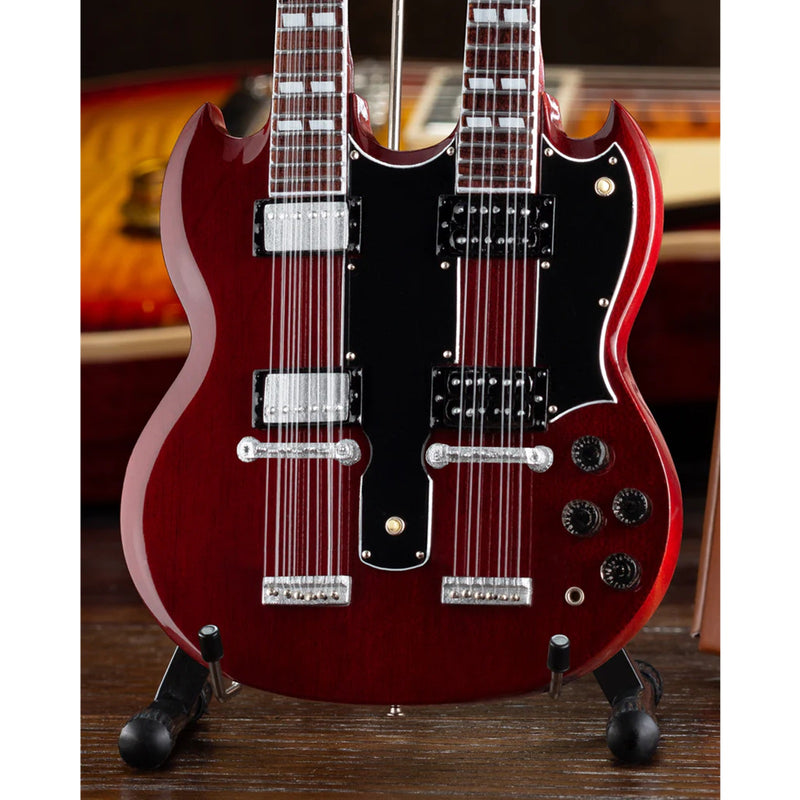 Axe Heaven Gibson SG EDS-1275 Doubleneck Cherry Mini Guitar Replica