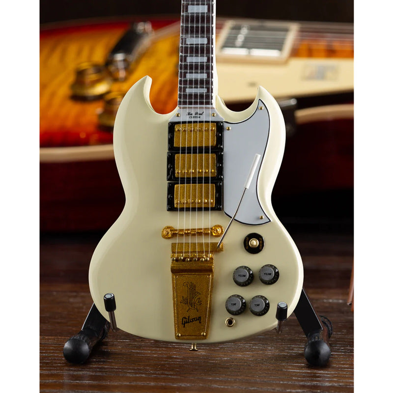 Axe Heaven Gibson 1964 SG Custom White Mini Guitar Replica