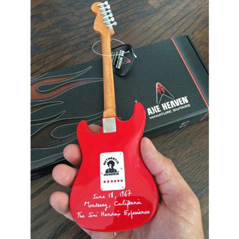 Axe Heaven Officially Licensed Jimi Hendrix Fender Strat Monterey Mini Guitar Replica