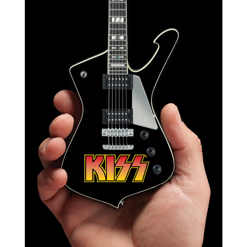 Axe Heaven KISS Logo Paul Stanley Iceman Mini Guitar Replica