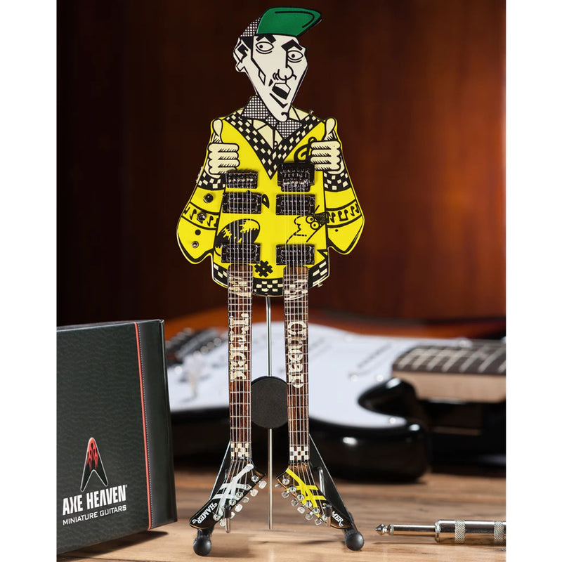 Axe Heaven Licensed RICK NIELSEN Uncle Dick Double-neck Mini Guitar Replica