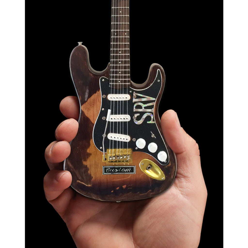Axe Heaven Official Stevie Ray Vaughan Distressed SRV Custom Strat Mini Guitar Replica