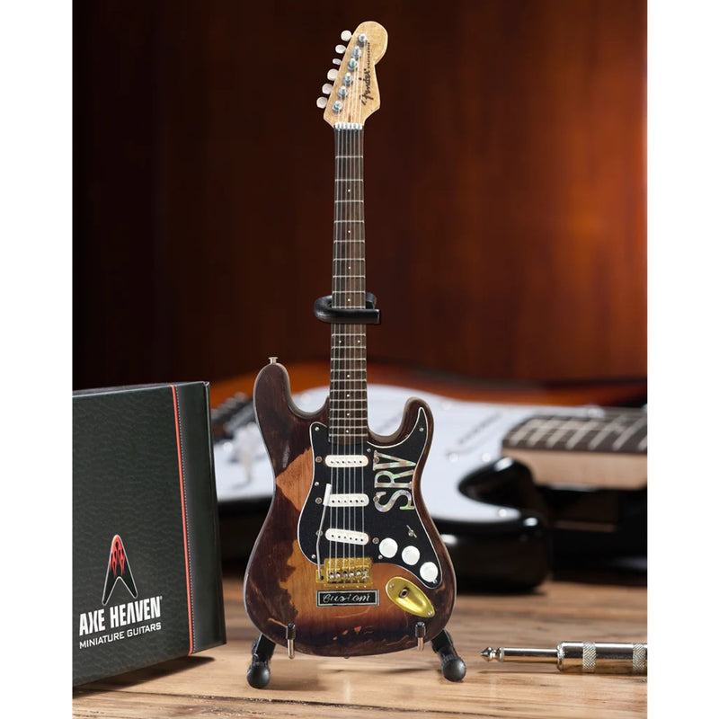 Axe Heaven Official Stevie Ray Vaughan Distressed SRV Custom Strat Mini Guitar Replica