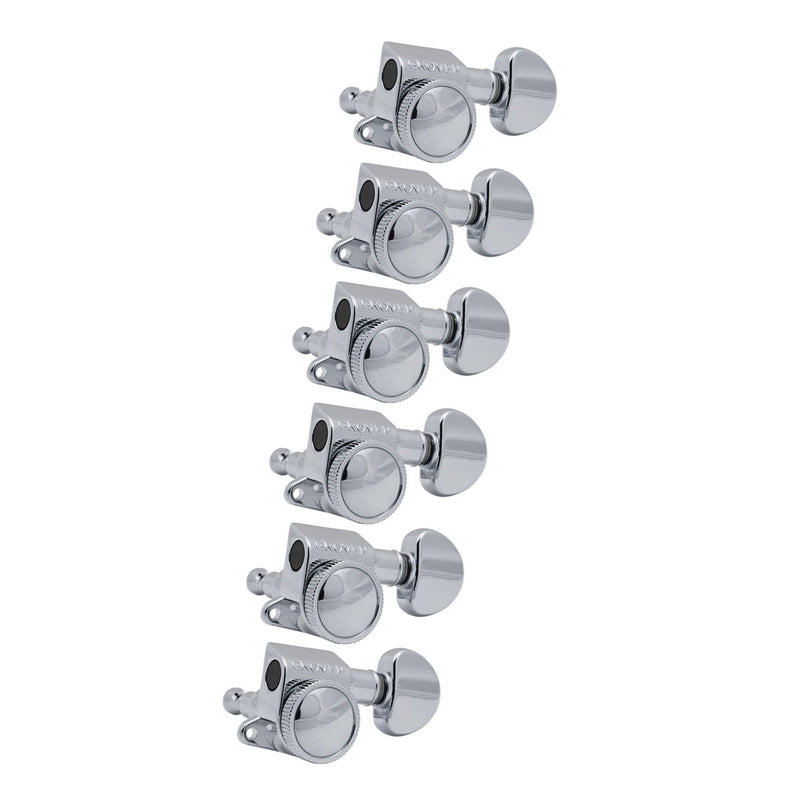 Grover 505C6 Roto-Grip Locking Mini Rotomatic Tuners, 6-in-line - Chrome