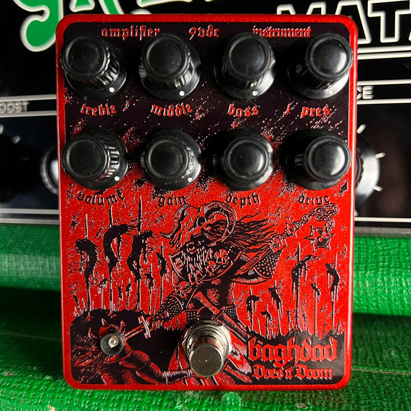 Does It Doom Baghdad High Gain Overdrive and Preamp Pedal - OG Black & Red Colorway