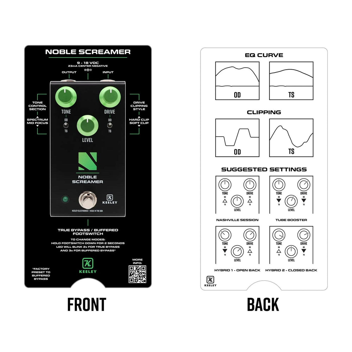 keeley noble screamer overdrive pedal Keeley Noble Screamer OD Boost – Motor City Guitar