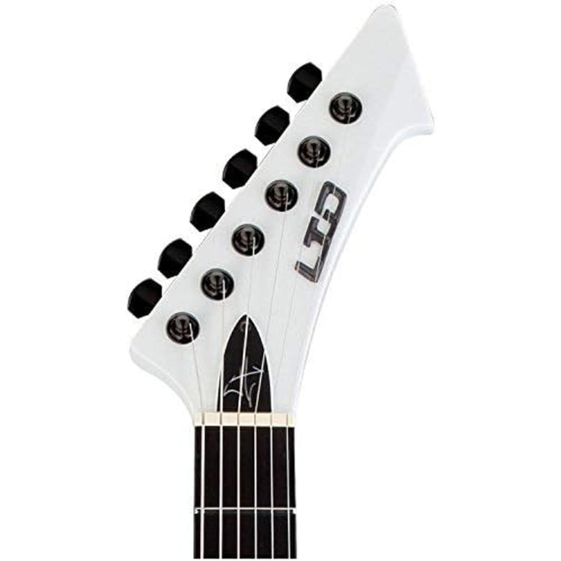 ESP LTD James Hetfield Signature Snakebyte Guitar w/ EMG JH Set Pickups & Hardshell Case - Snow White