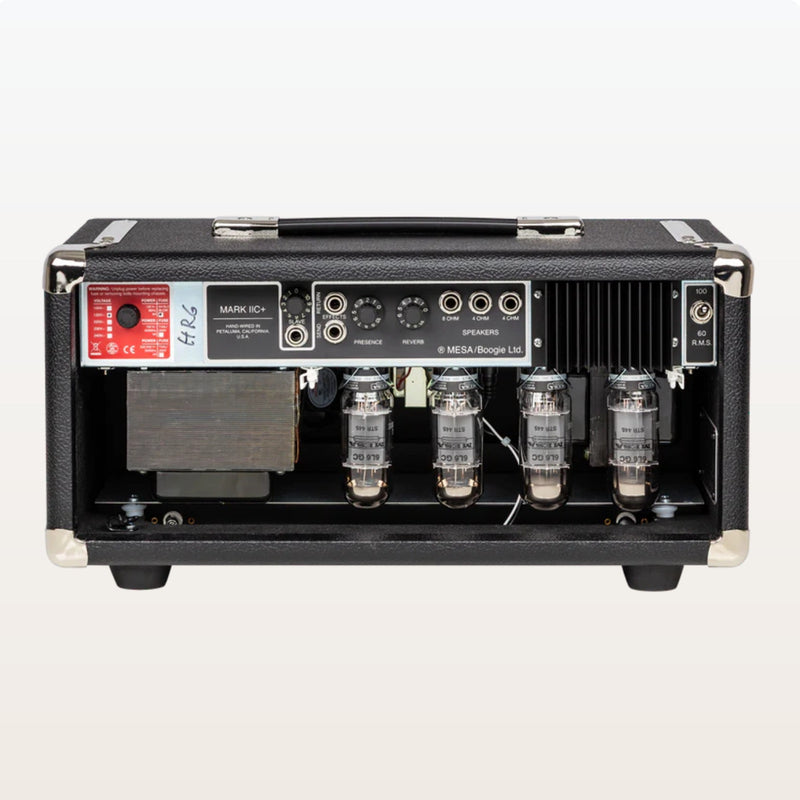Mesa Boogie Mark IIC+ HRG Head  - Black Bronco Wicker Grille Metal Corners