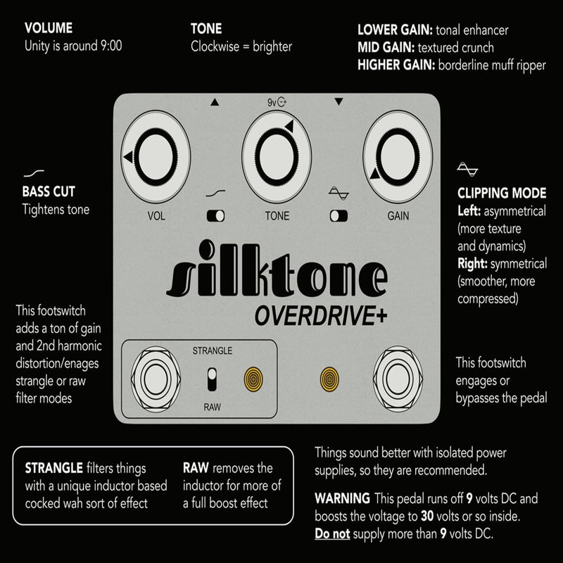 Silktone Overdrive+ Pedal (Concrete Gray)