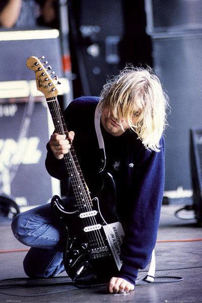 Kurt Cobain Strat Poster