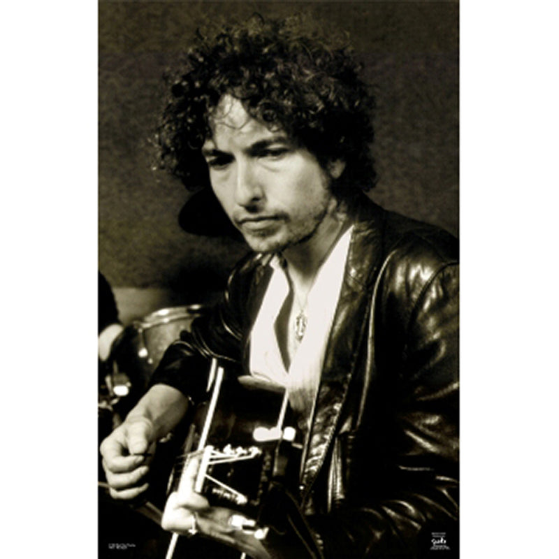 Bob Dylan Sepia Tone Poster