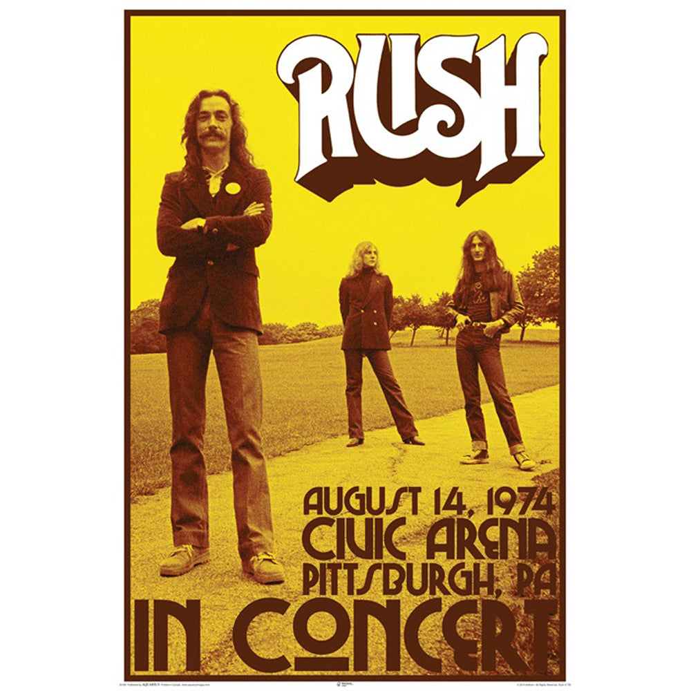 Rush August 14 1974 Poster