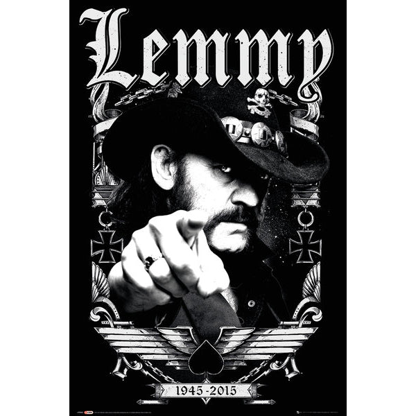 Lemmy Motorhead B/W Poster