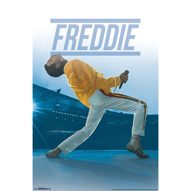 Queen Freddie Yellow Poster