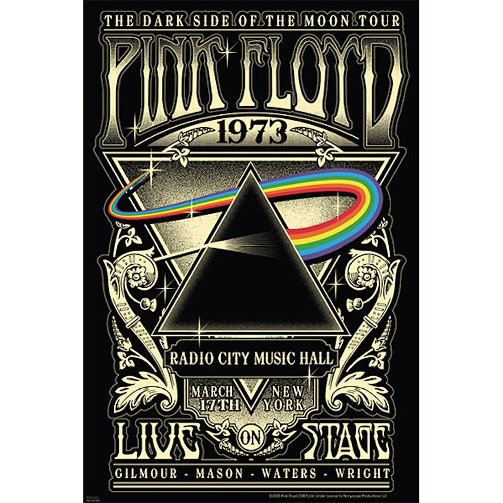 Pink Floyd Radio City Music Hall 1973 Concert Poster