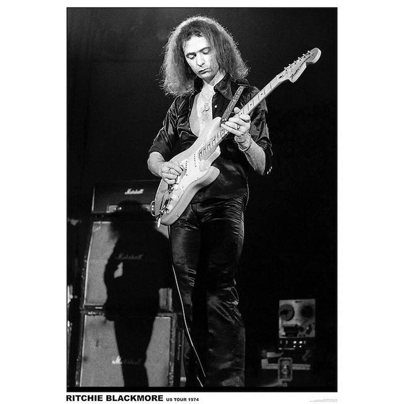Ritchie Blackmore Deep Purple 1974 Poster playing Fender Strat