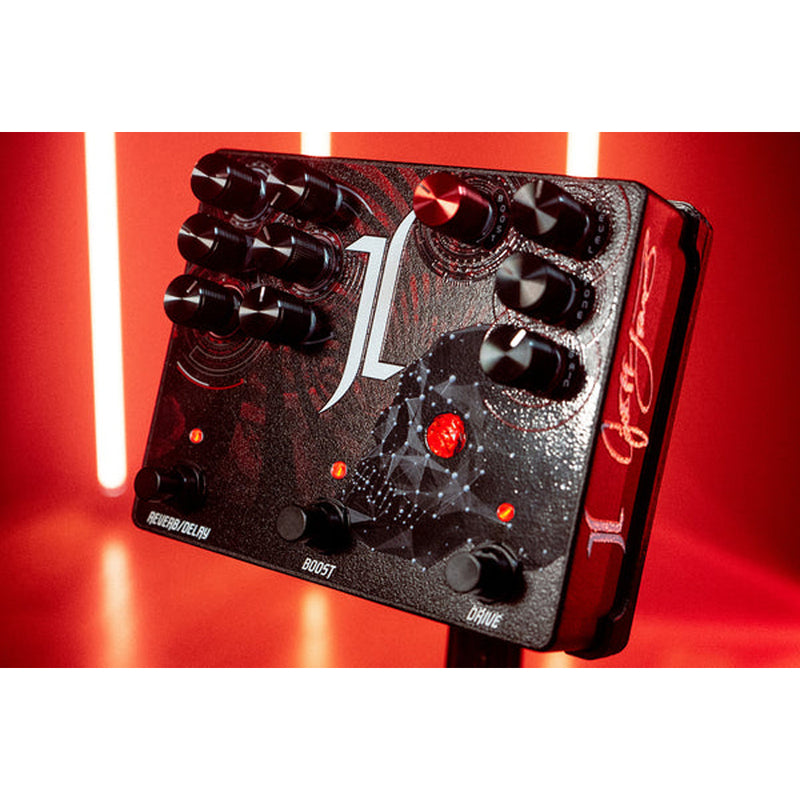 jeff loomis pedal All-Pedal Devil's Triad Jeff Loomis Signature Overdrive Boost Delay and Reverb Pedal