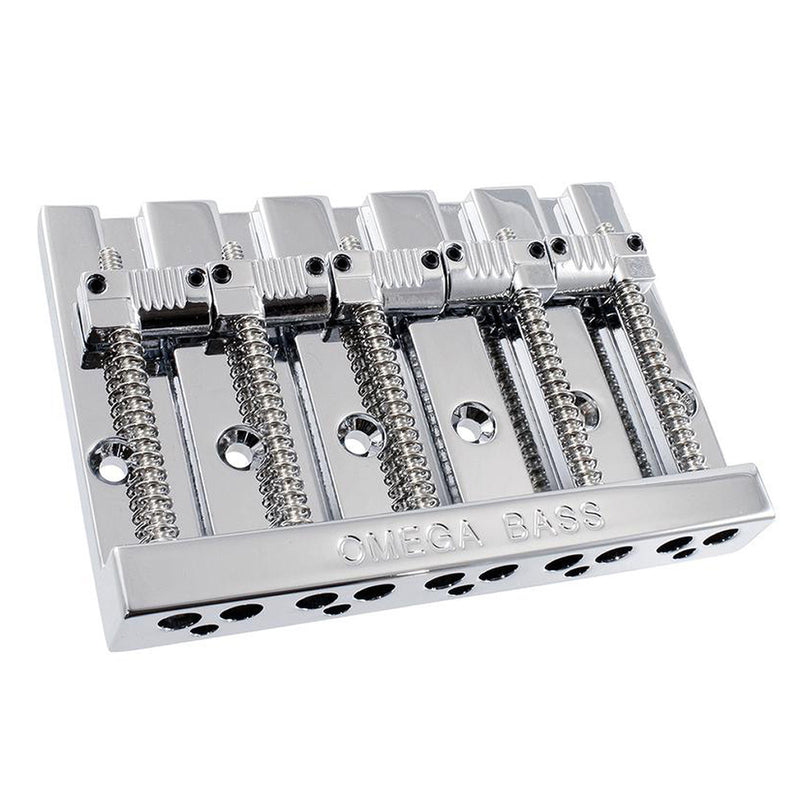 Allparts 5-String Omega Bass Bridge Chrome - Grooved (Direct Replacement for Leo Quan Badass II)