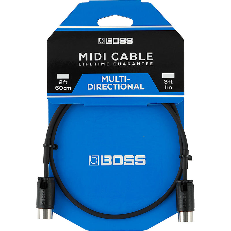 Boss BMIDI-PB1 Multi-directional MIDI Cable - 1-foot