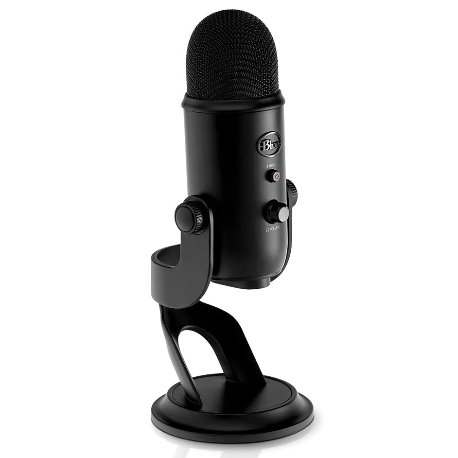 Blue Yeti USB Mic for Recording & Streaming on PC and Mac, 3 Condenser  Capsules, 4 Pickup Patterns, Headphone Output and Volume Control, Mic Gain