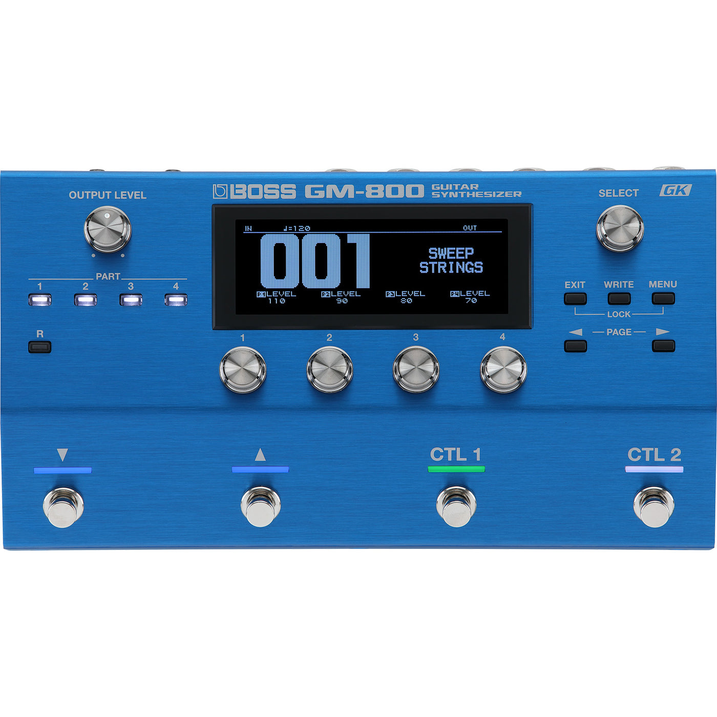 boss new pedal Boss GM-800 Guitar and Bass Synthesizer Pedal with Serial GK Interface, Zen-Core Sound Engine and Onboard Sound Library New