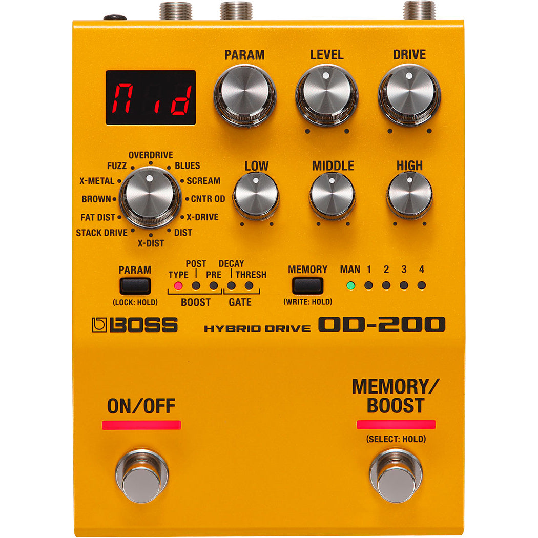 new boss guitar pedals Boss OD-200 Hybrid Drive Pedal – Motor City Guitar
