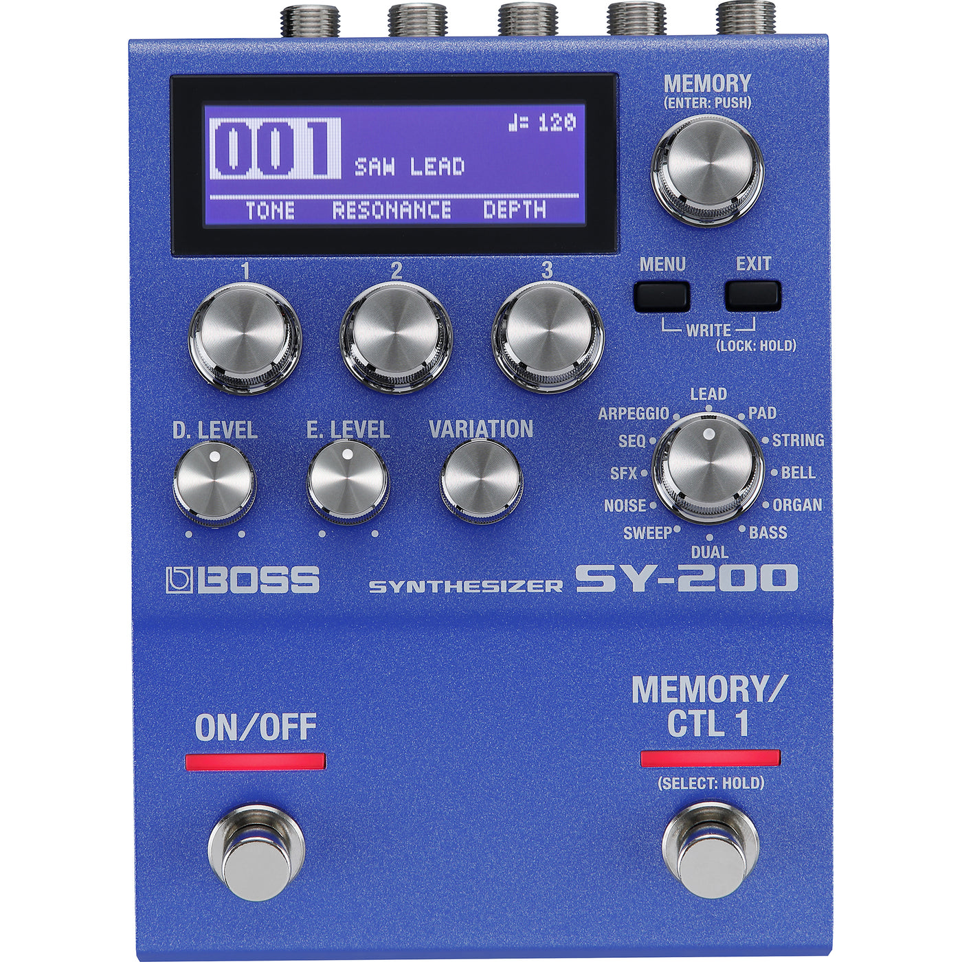 pedal bass synthesizer Boss SY-200 Polyphonic Guitar Synthesizer Pedal