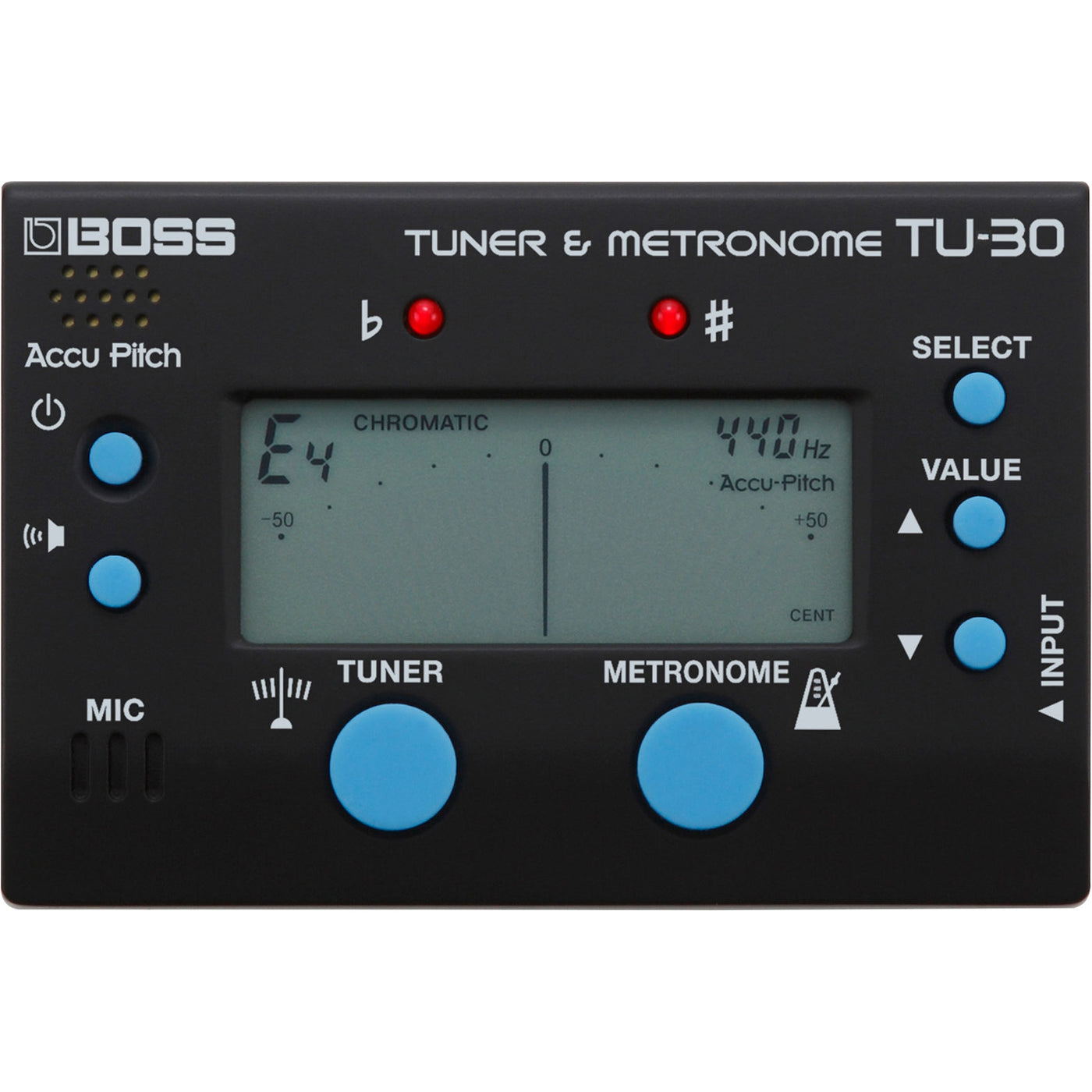 metronome guitar pedal Boss TU-30 Chromatic Pedal Tuner & Metronome